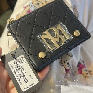 Black Quilted Card Wallet